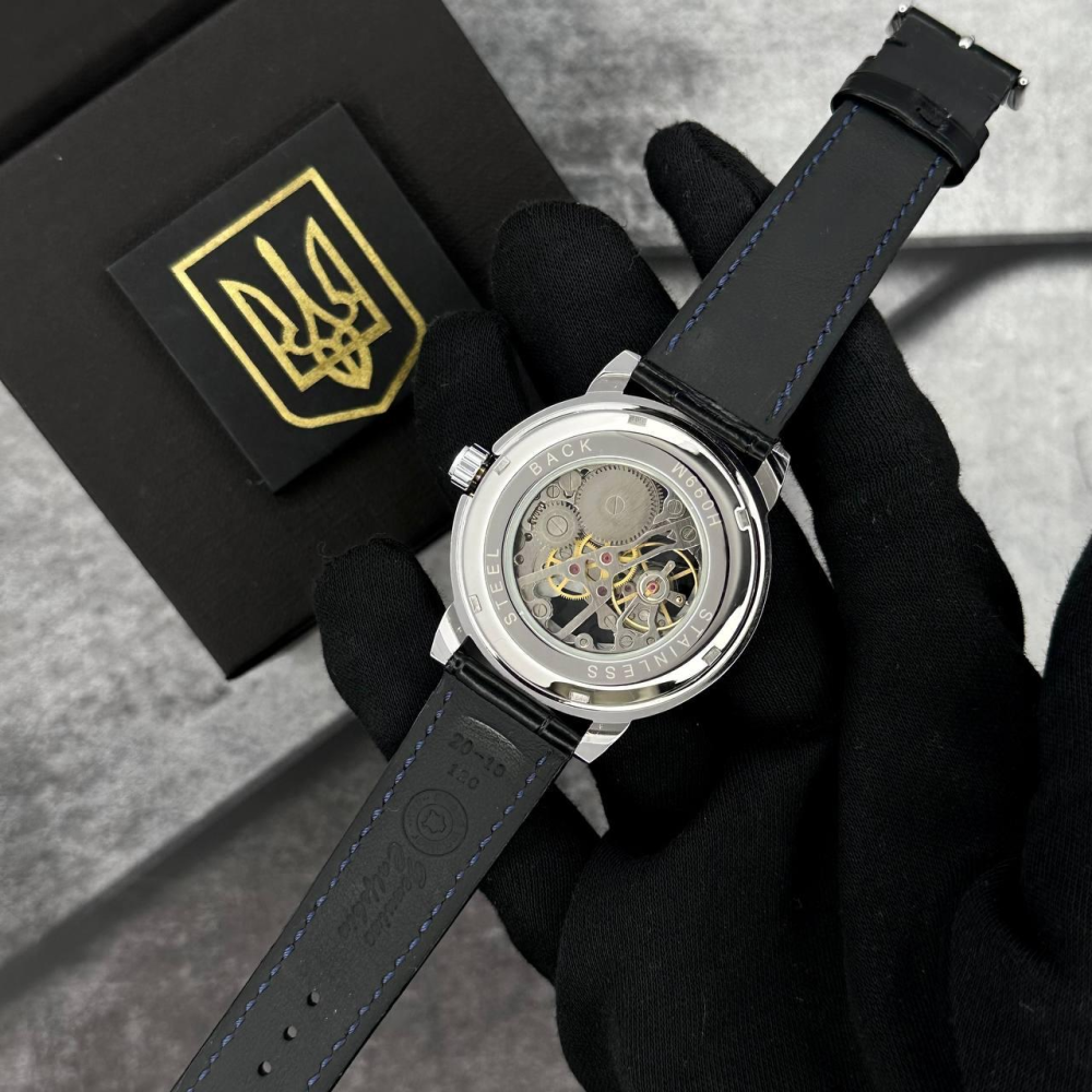 Годинник наручний Patriot 022 Silver-Black Mechanic Я Українець
