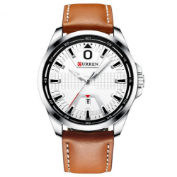 Curren 8379 Silver-White-Brown Curren 8379 Silver-White-Brown