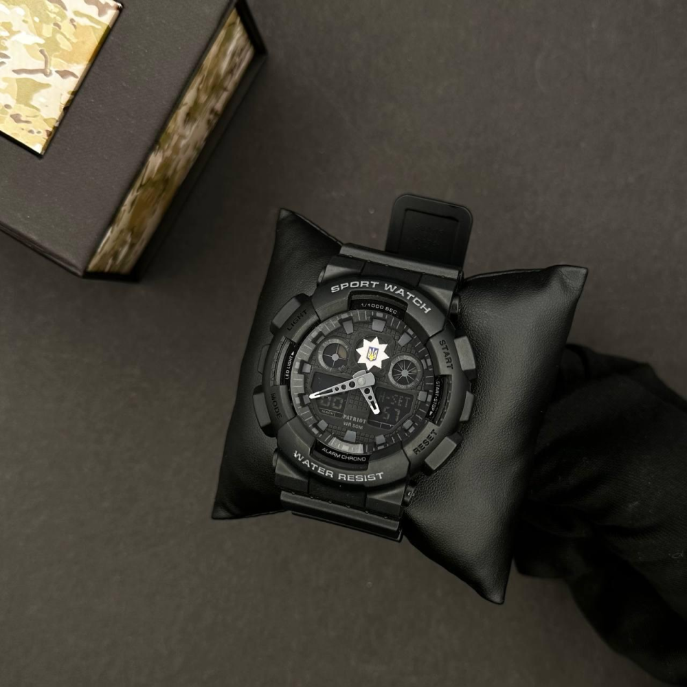 Годинник наручний Patriot 007 Black Police UA + Коробка.