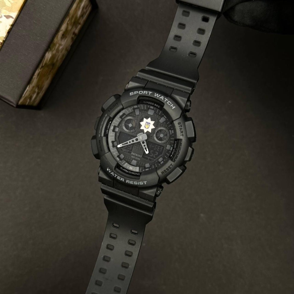 Годинник наручний Patriot 007 Black Police UA + Коробка.