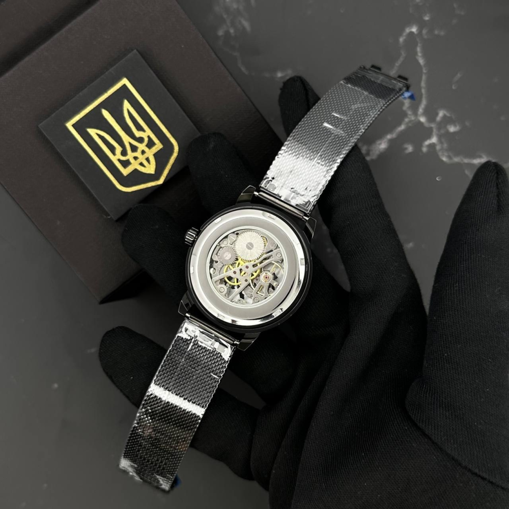 Годинник наручний Patriot 022 All Black Mechanic Mesh Не Забуду Дім