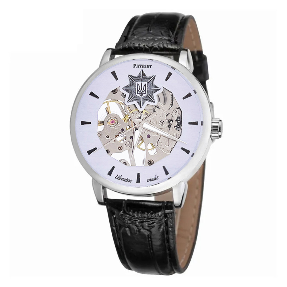 Годинник наручний Patriot Silver-Black Поліція