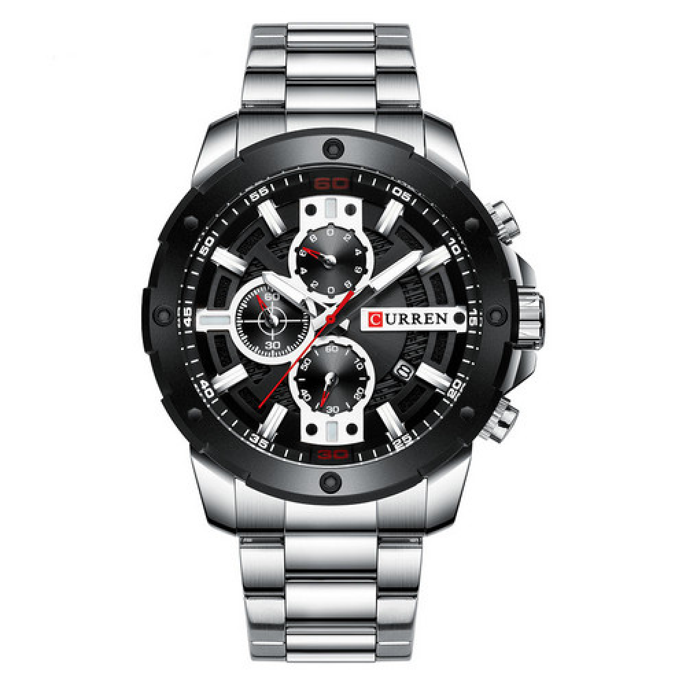 Curren 8336 Silver-Black