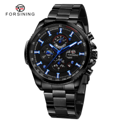Forsining 6909 All Black-Blue Steel Forsining 6909 All Black-Blue Steel