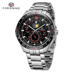 Forsining 8238 Silver-Black Steel Forsining 8238 Silver-Black Steel