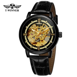 Forsining 8173 All Black-Gold Leather Forsining 8173 All Black-Gold Leather