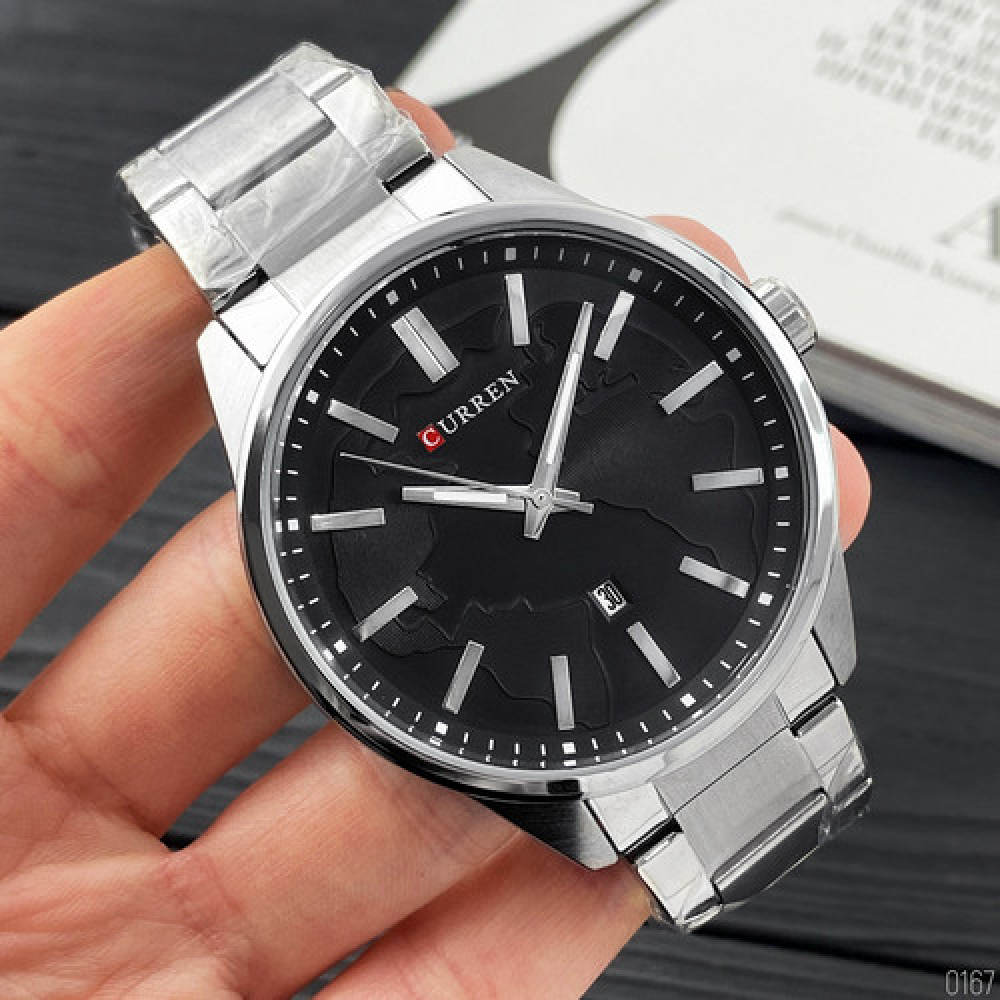 Curren 8366 Silver-Black