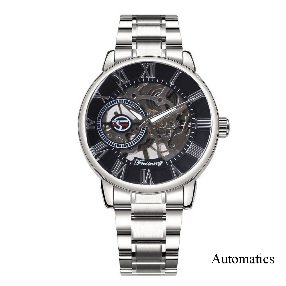 Forsining 8099A Silver-Black Metal