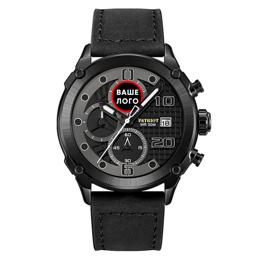 Годинник наручний Patriot 016 Ваше Лого All Black