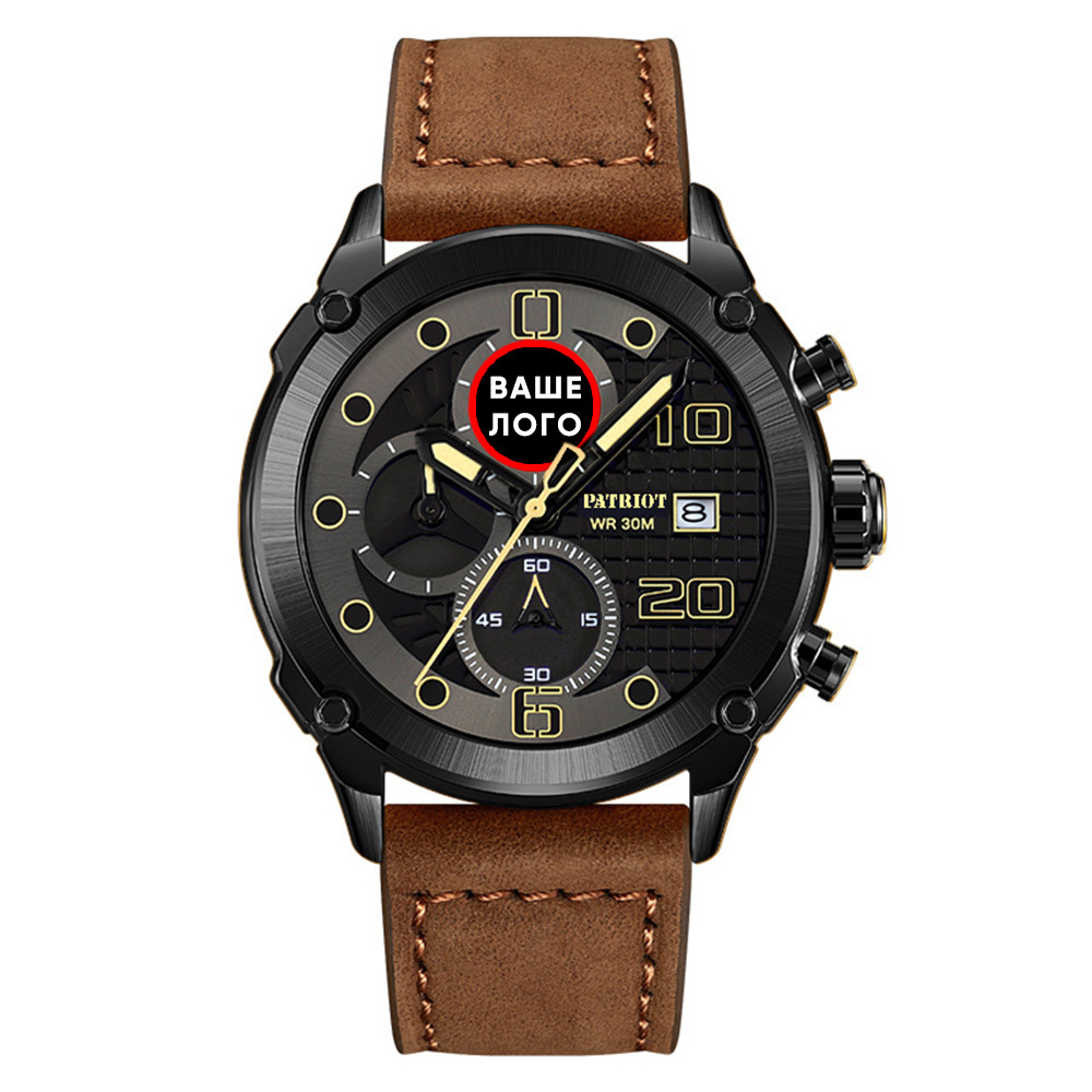 Годинник наручний Patriot 016 Ваше Лого Black-Brown