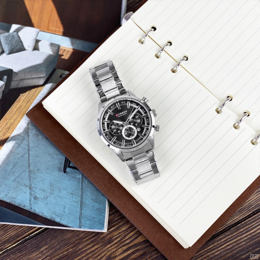 Curren 8355 Silver-Black