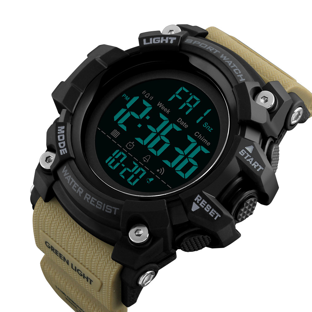 Skmei 1384 Black-Khaki Wrisband