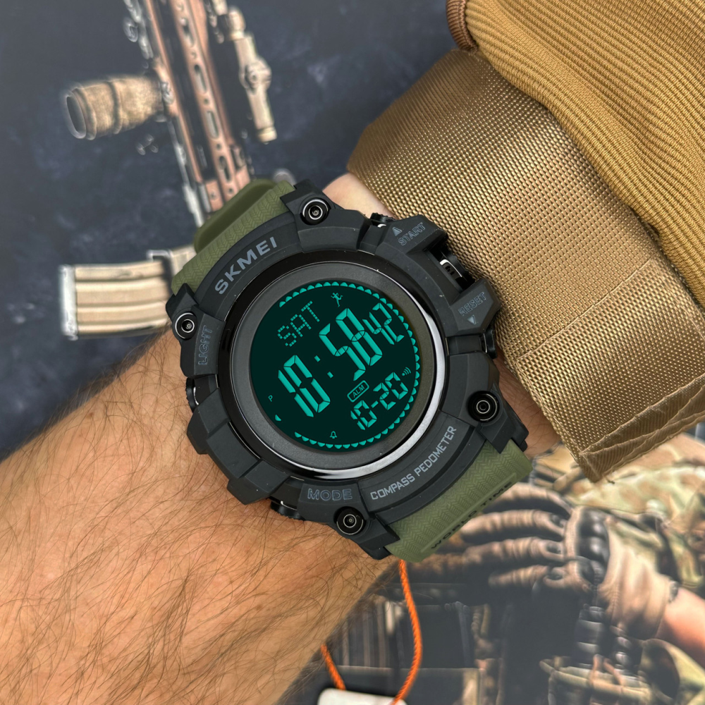 Skmei 1356AG Army Green + Compass