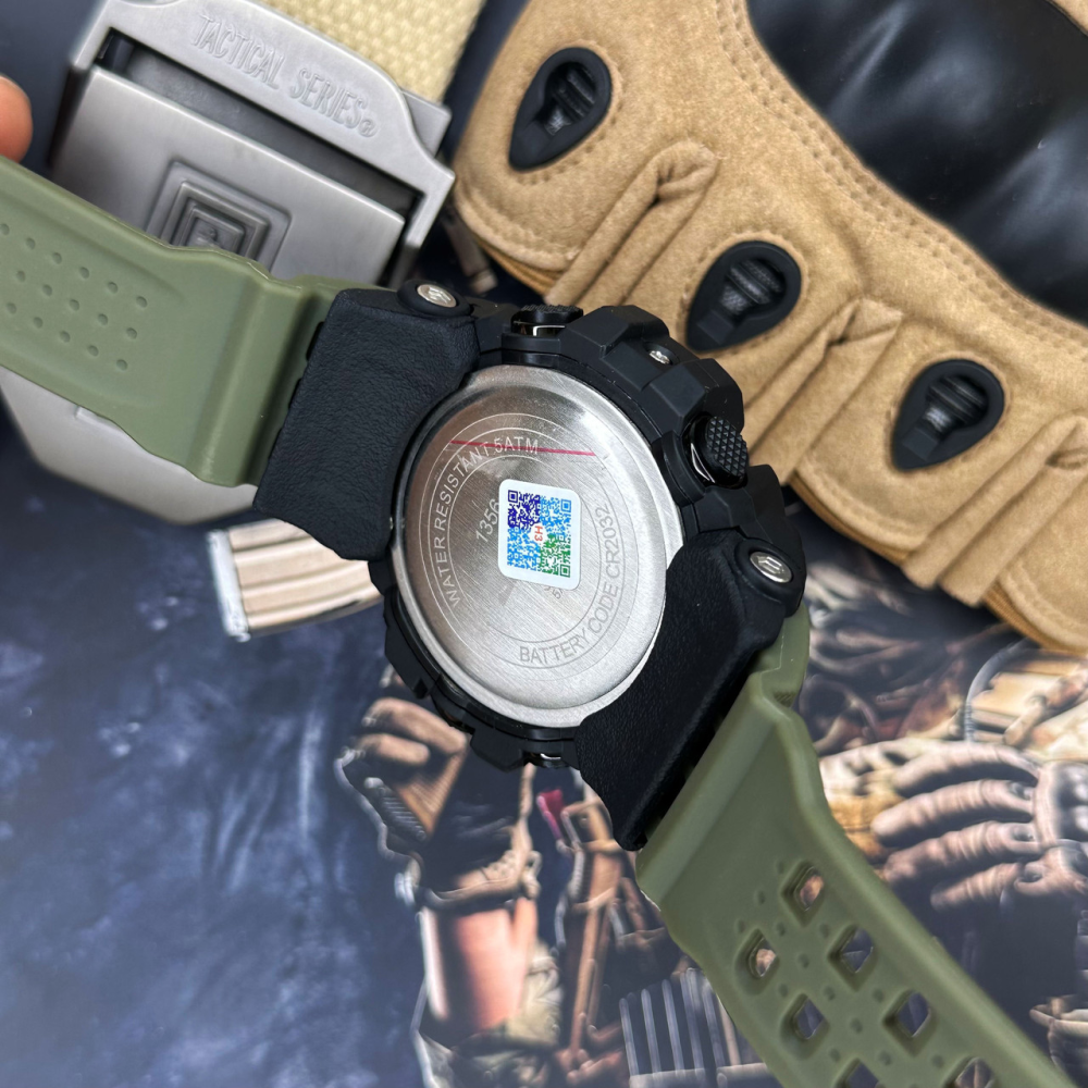 Skmei 1356AG Army Green + Compass