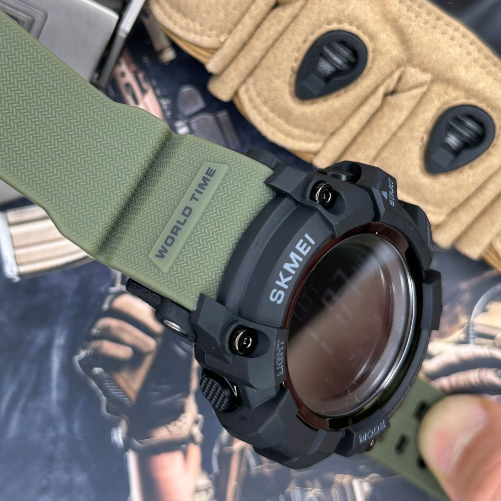 Skmei 1356AG Army Green + Compass