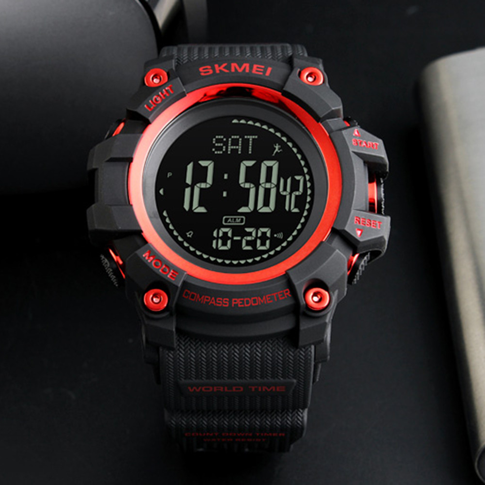 Skmei 1356RD Black-Red + Compass SALE