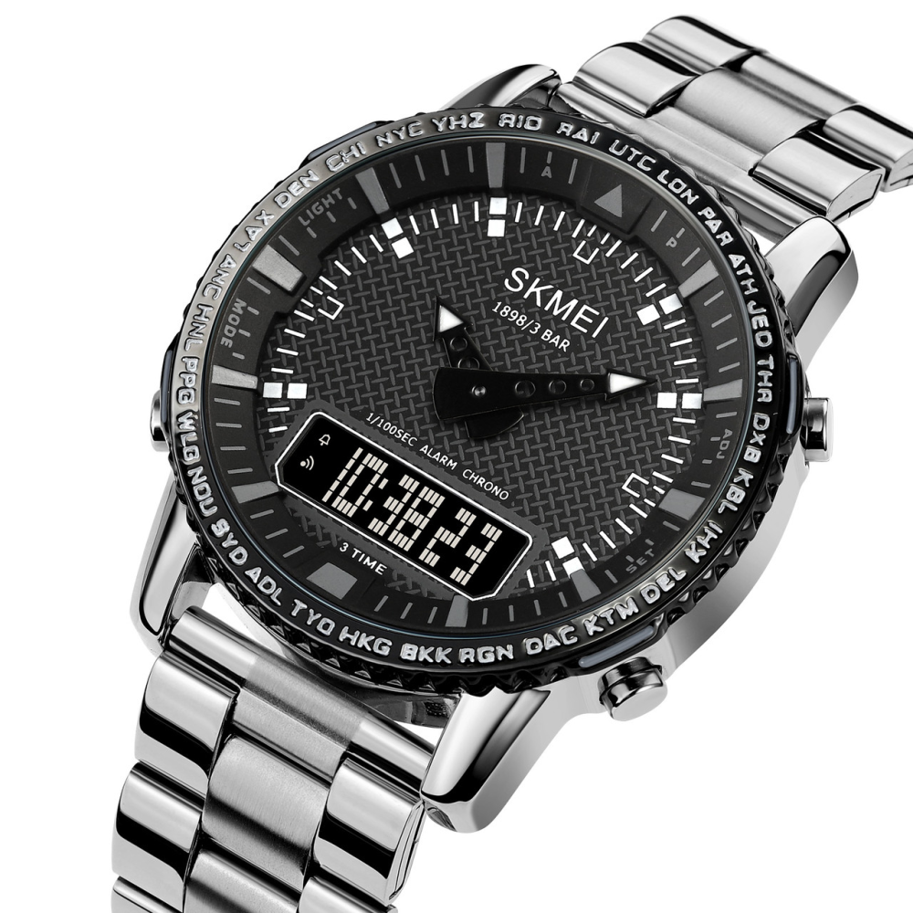 Skmei 1898SIBK Silver-Black SALE