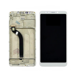 Дисплей для Xiaomi Redmi 5 с белым тачскрином и корпусной рамкой Дисплей для Xiaomi Redmi 5 с белым тачскрином и корпусной рамкой