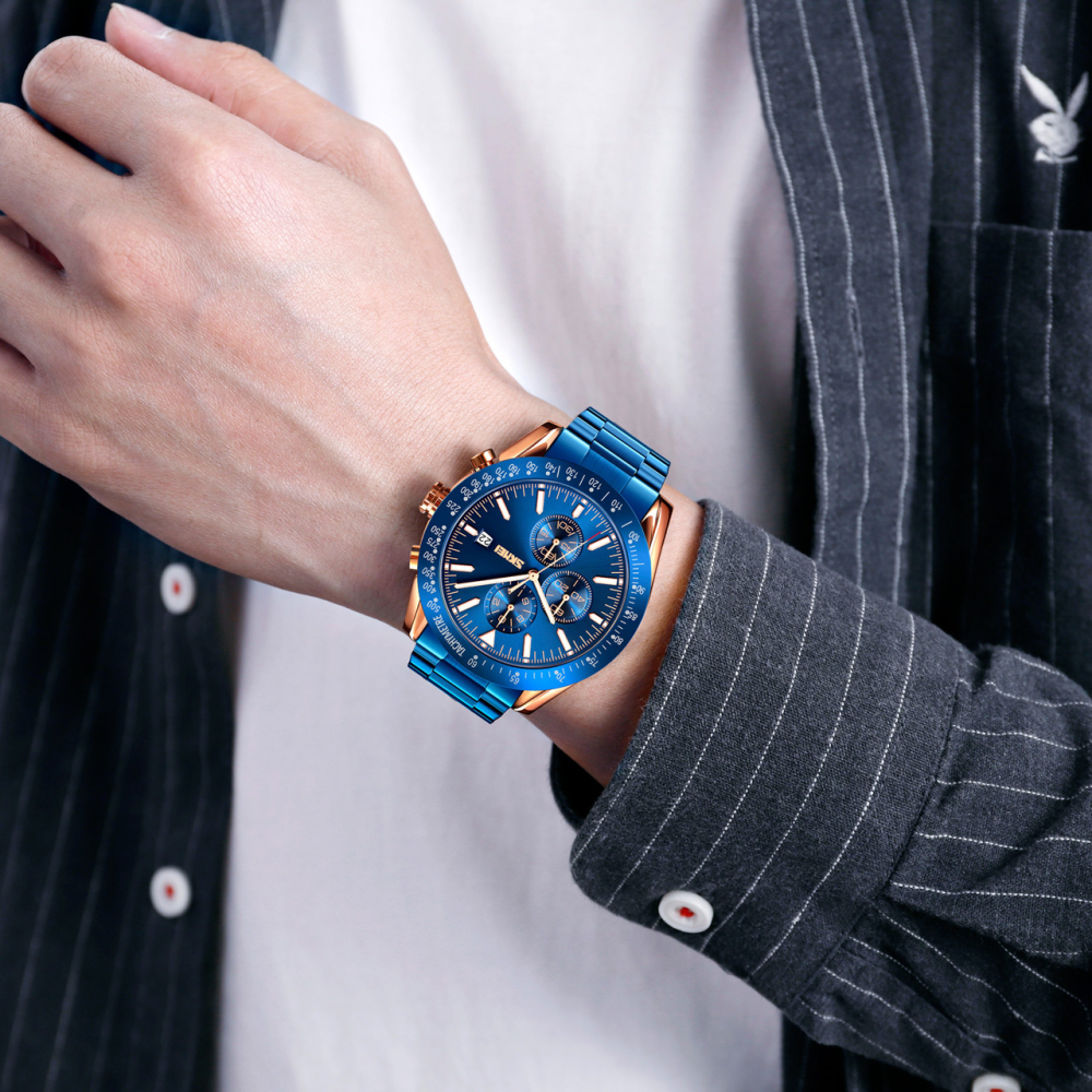 Skmei 9253RGBU Rose Gold-Blue SALE