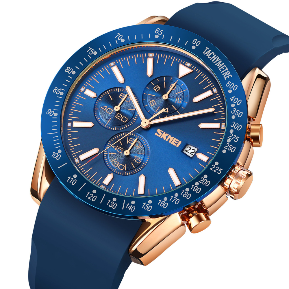 Skmei 9253PRGBU Rose Gold-Blue Sil SALE