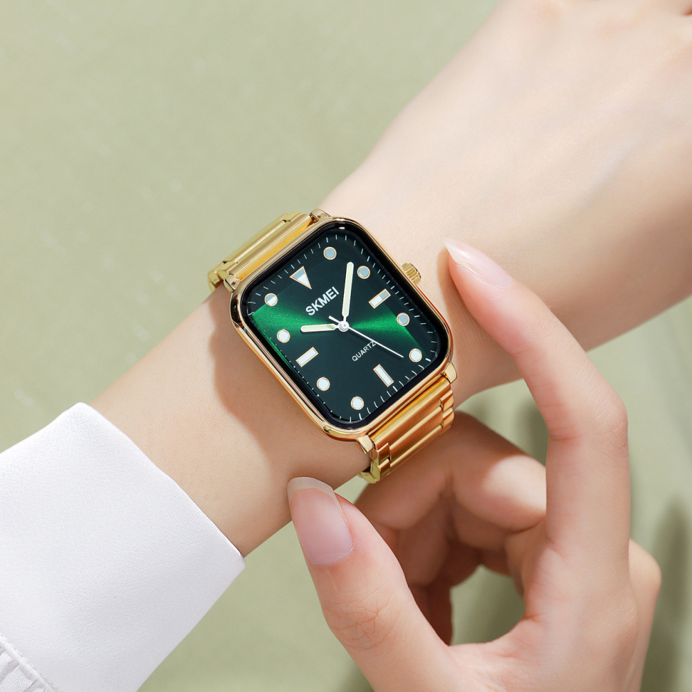 Skmei 1955GDGN-SP Gold-Green Sun Pattern