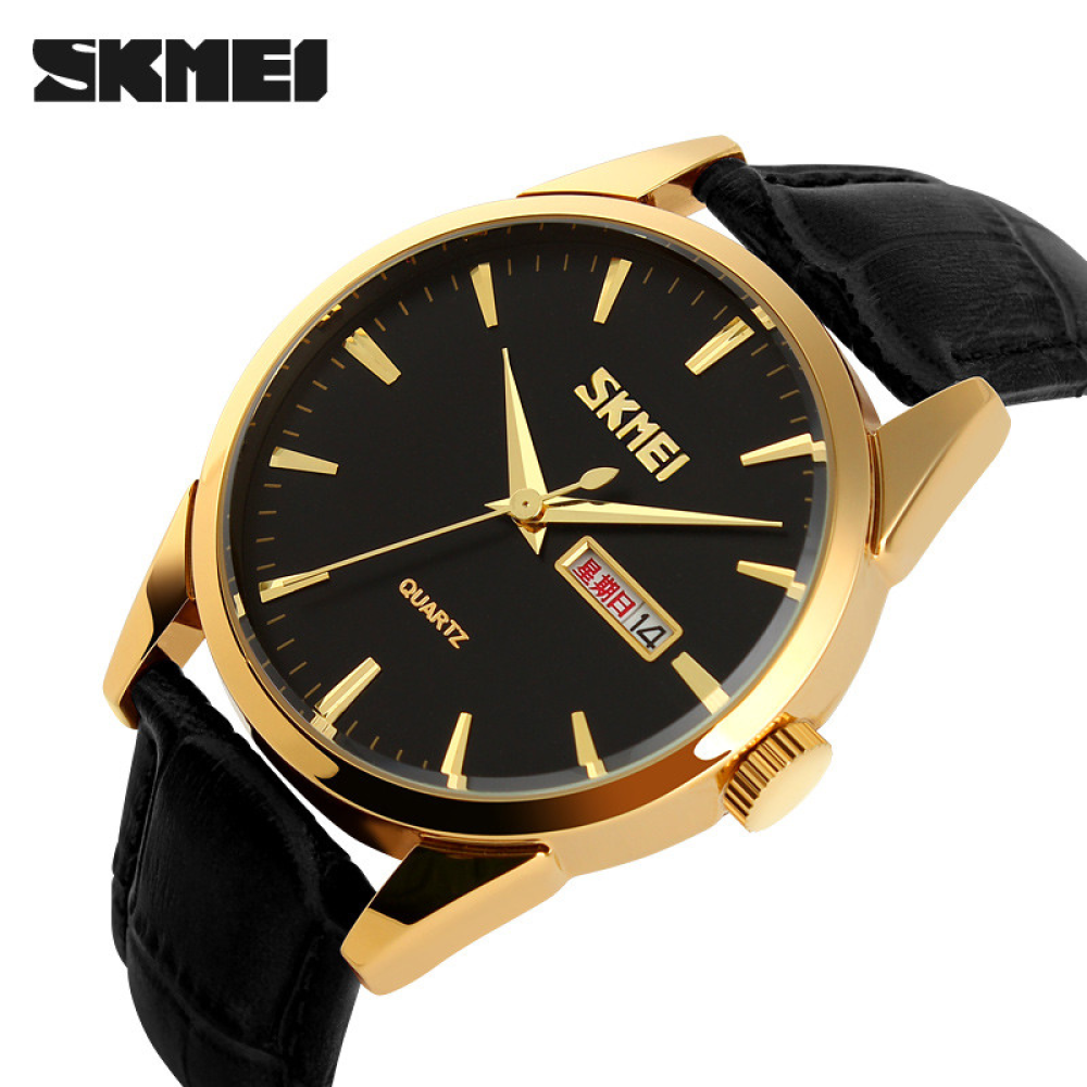 Skmei 9073GDBK-B Gold-Black men