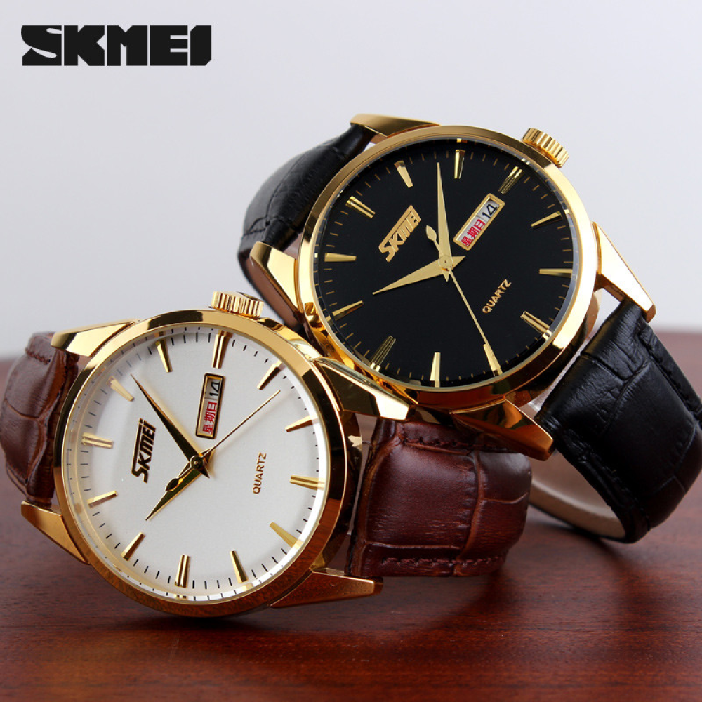 Skmei 9073GDBK-B Gold-Black men