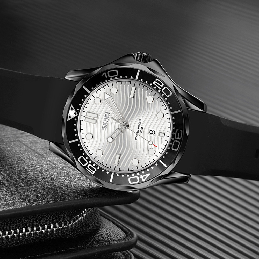 Skmei 9276PBKSI Black-Silver Silicone strap SALE