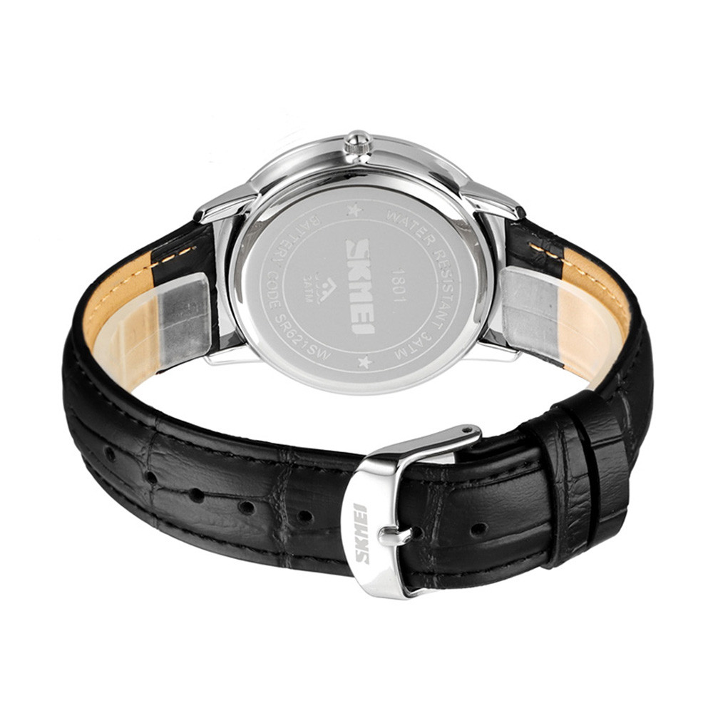 Skmei 1801LGDBK Gold-Black Leather