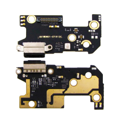 Разъём зарядки для Xiaomi Mi8 (USB Type-C) на плате с микрофоном и компонентами