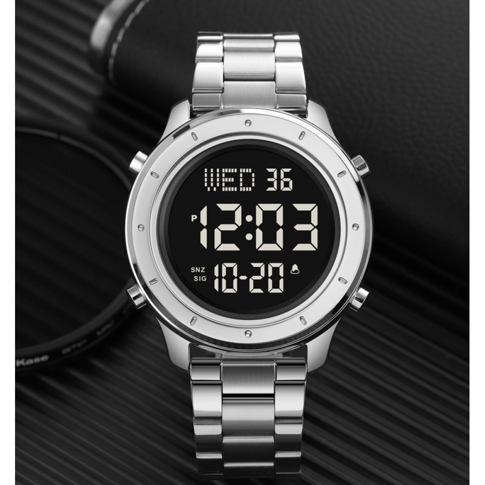 Skmei 1864SSIBK Silver-Black-Steel