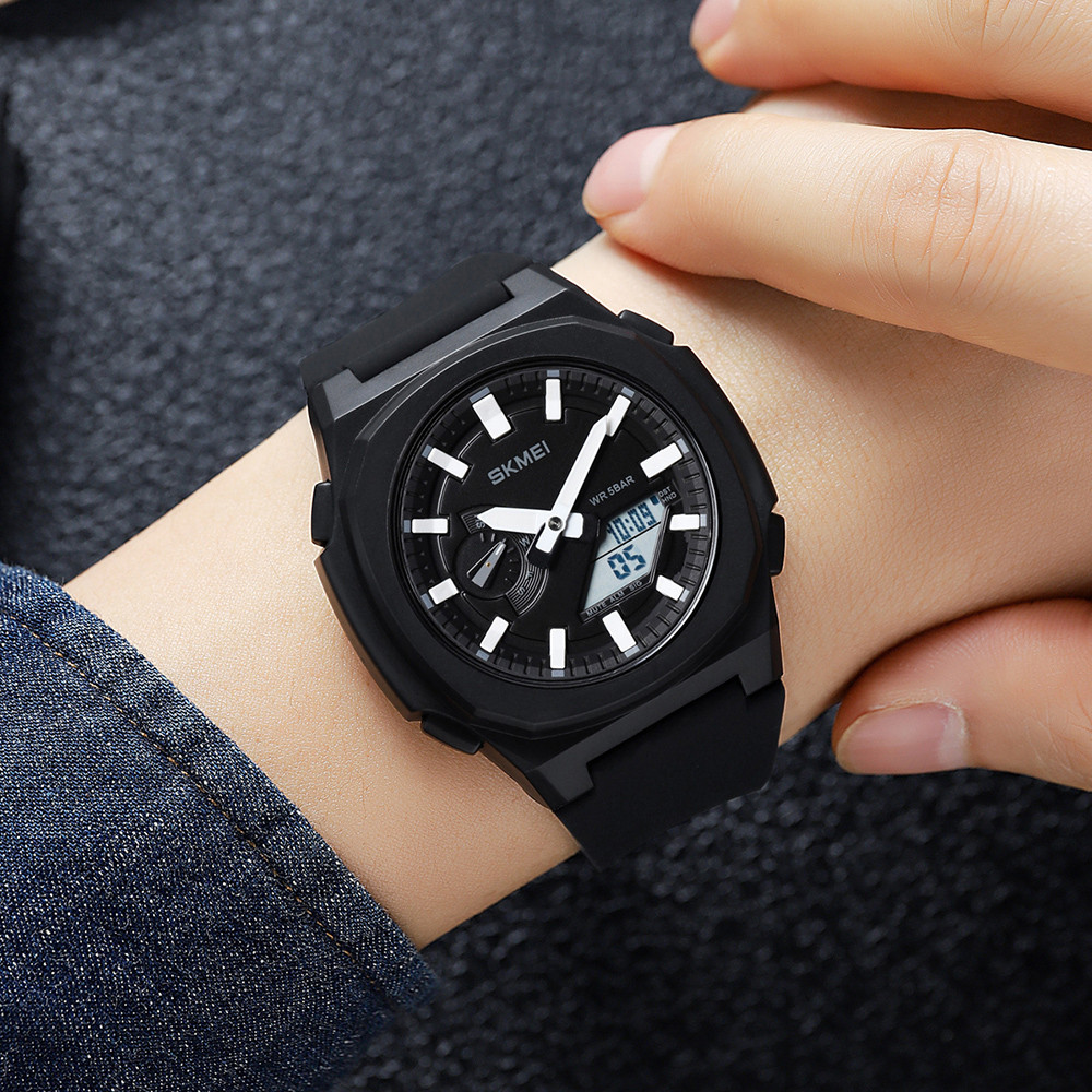 Skmei 2091BKWTWT Black-White White