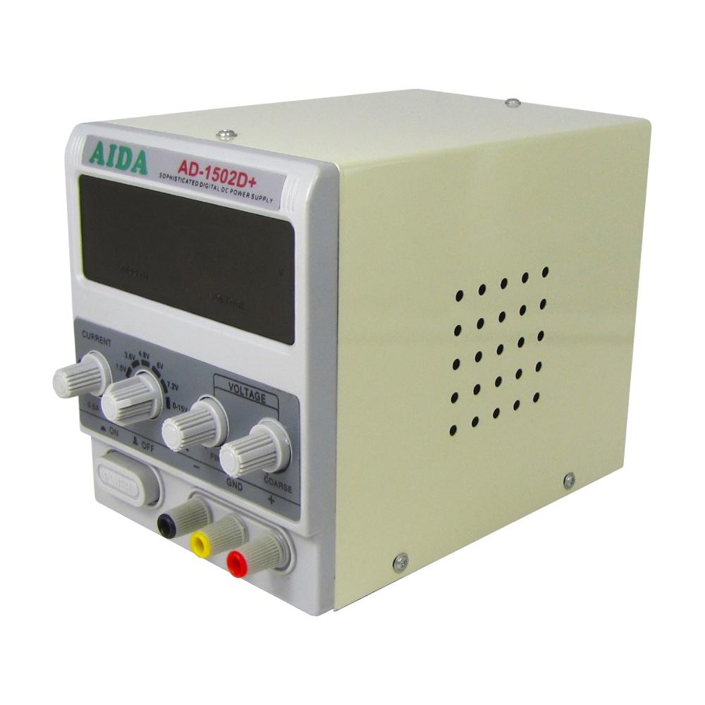 Блок питания лабораторный Aida AD-1502D+, 15V, 2A, цифровая индикация, RF индикатор, автовосстановление после КЗ