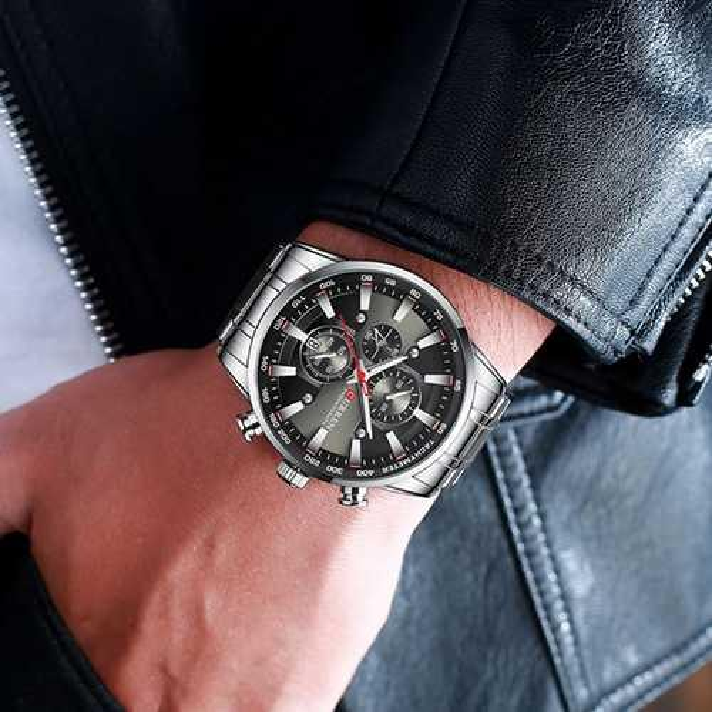 Curren 8351 Silver-Black