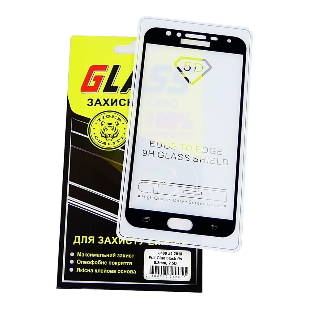 Защитное стекло для Samsung J400 J4 (2018) Full Glue (0.3 мм, 2.5D, чёрное)