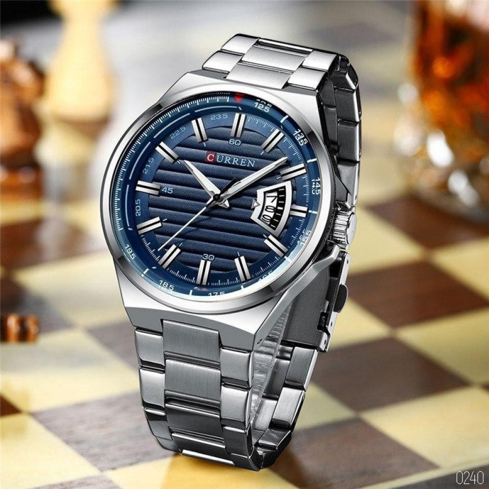 Curren 8375 Silver-Blue