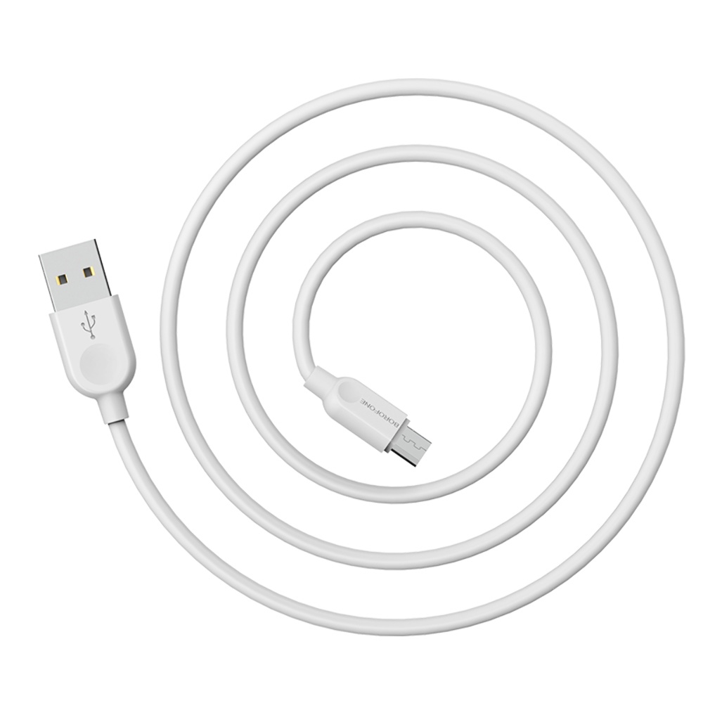 Кабель Borofone BX14 USB to MicroUSB 2m white