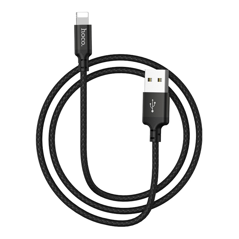 Кабель Hoco X14 USB to Lightning 1m black