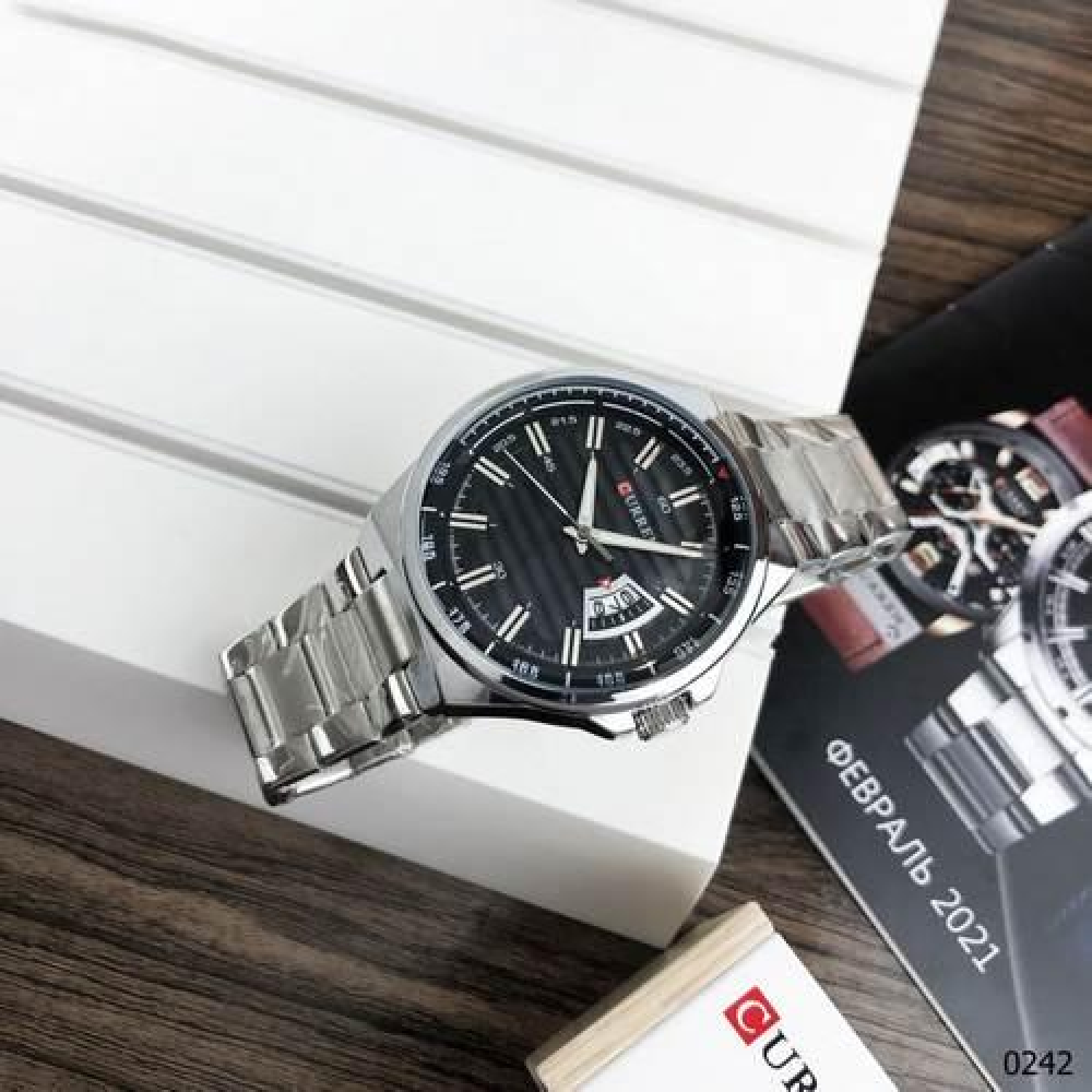 Curren 8375 Silver-Black