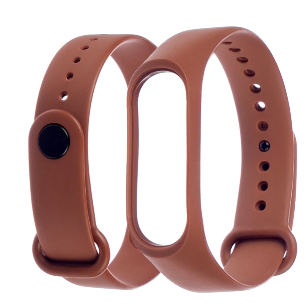 Ремешок силиконовый для Xiaomi Mi Band 3/ 4  19 коричневый