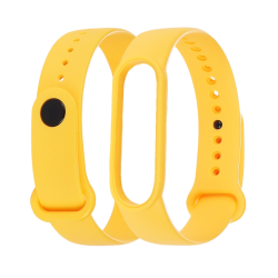 Ремешок силиконовый для Xiaomi Mi Band 5/ 6 цвет  09 ярко-жёлтый