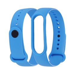 Ремешок силиконовый для Xiaomi Mi Band 5/ 6 цвет  14 светло-голубой