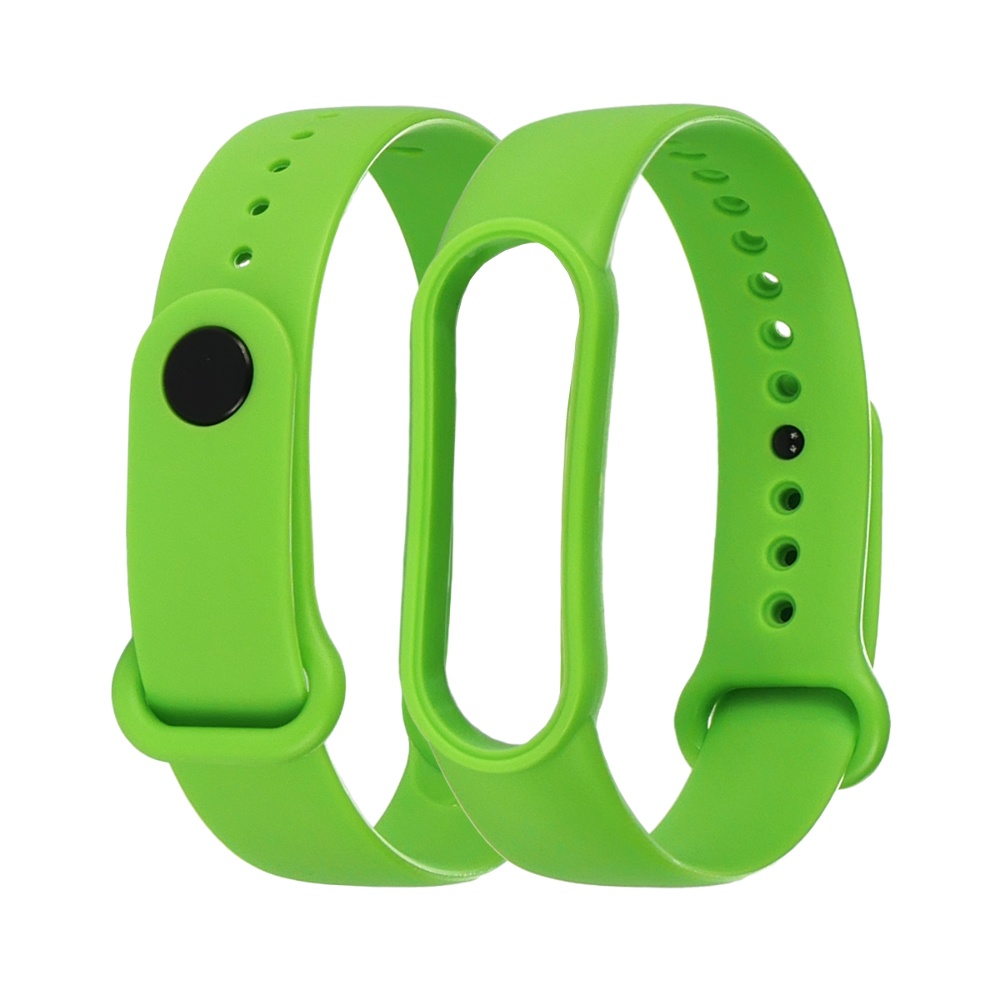 Ремешок силиконовый для Xiaomi Mi Band 5/ 6 цвет  19 салатовый