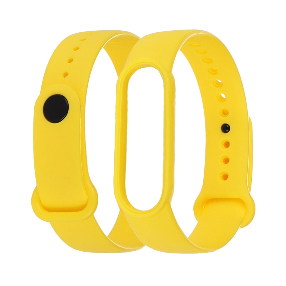 Ремешок силиконовый для Xiaomi Mi Band 5/ 6 цвет  21 жёлтый