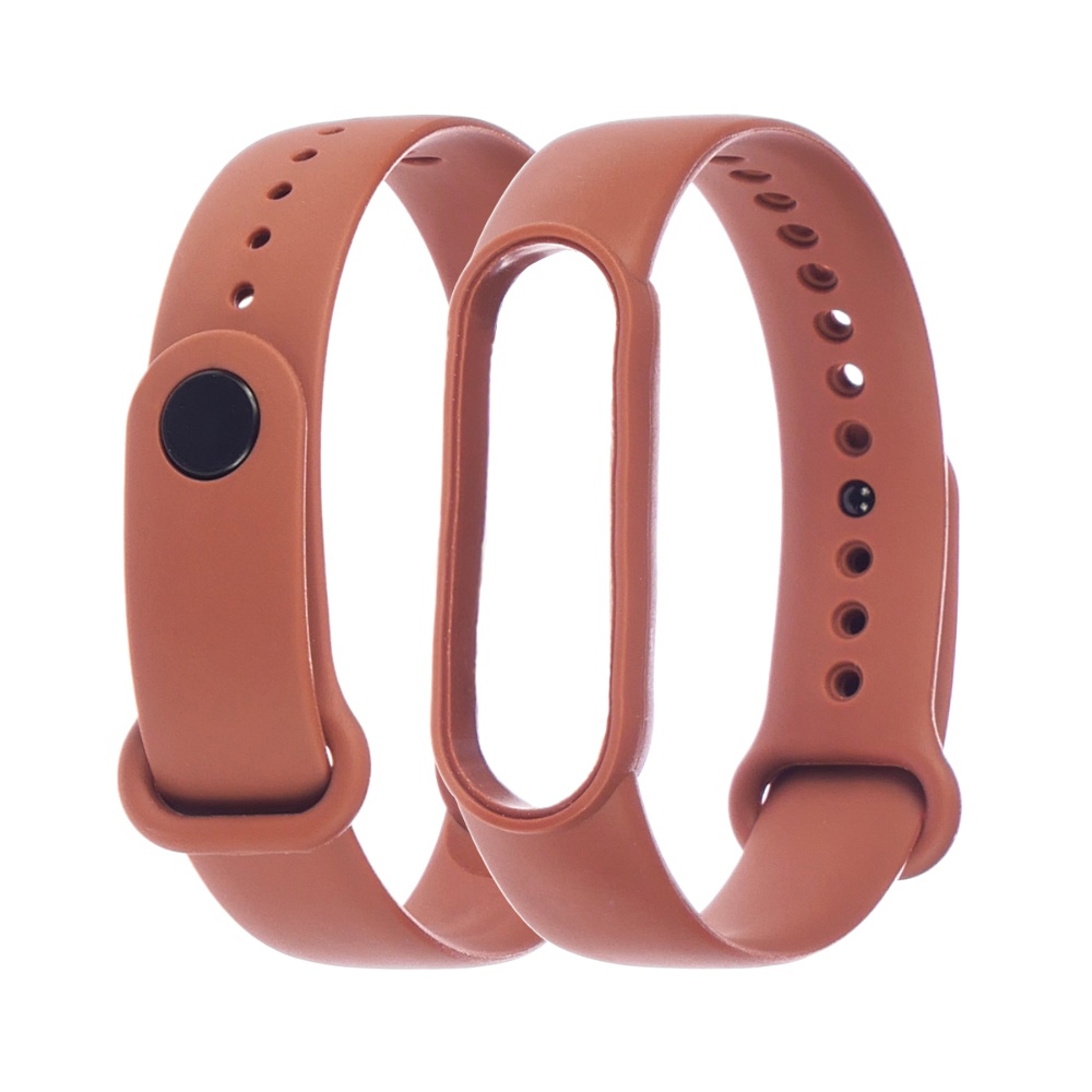Ремешок силиконовый для Xiaomi Mi Band 5/ 6 цвет  23 коричневый
