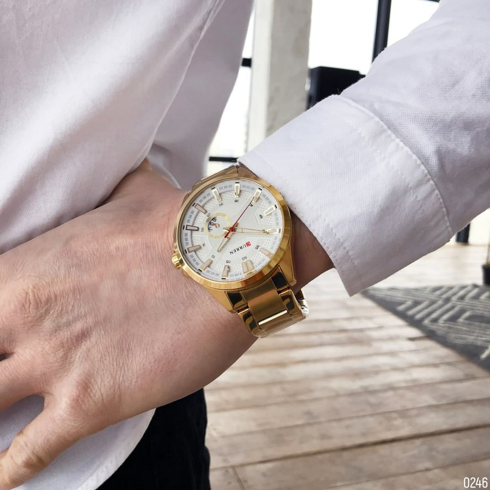 Curren 8372 Gold-White
