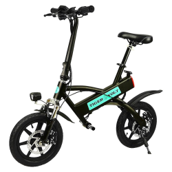 Электроскутер ZM TigerVolt 14, чёрный, колеса 14", моторколесо 250W, аккумулятор 36V 6Ah (216Wh)
