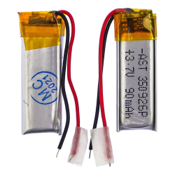 Аккумулятор 350926P универсальный с контроллером, 3,5 х 9 х 27 мм (50 mAh)/ для TWS наушников, Bluetooth гарнитур, MP3 плееров Аккумулятор 350926P универсальный с контроллером, 3,5 х 9 х 27 мм (50 mAh)/ для TWS наушников, Bluetooth гарнитур, MP3 плееров