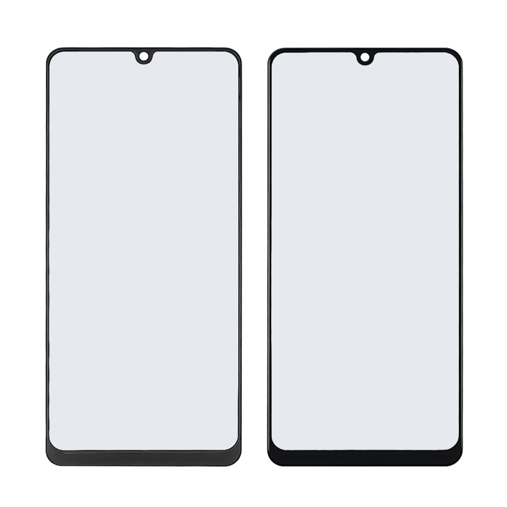 Стекло тачскрина с OCA плёнкой для Samsung A225/A315 Galaxy A22 (2021)/A31 (2020) чёрное с олеофобным покрытием, закалённое