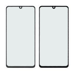 Стекло тачскрина с OCA плёнкой для Samsung A415 Galaxy A41 (2020) чёрное с олеофобным покрытием, закалённое